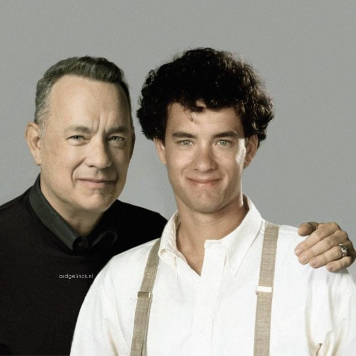 Photoshop de famosos antes y después, Tom Hanks