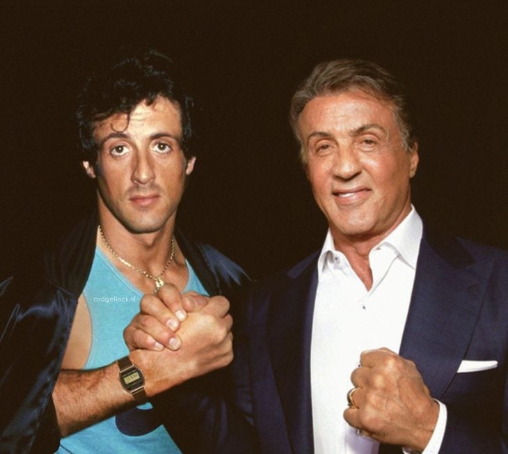 Photoshop de famosos antes y después, Sylvester Stallone