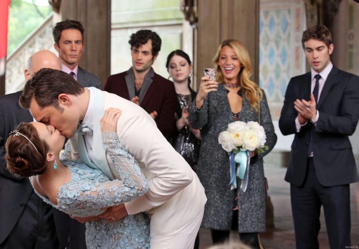 Gossip Girl, beso en la boda de Chuck y Blair