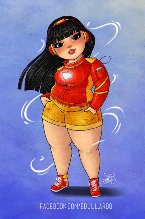 Ilustraciones chicas plus size como superheroínas