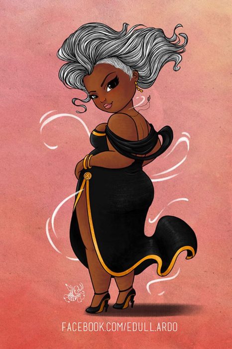 Ilustraciones chicas plus size como superheroínas