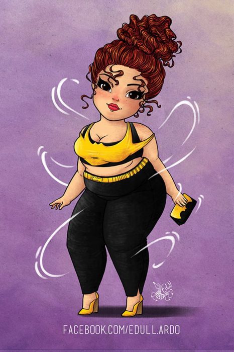 Ilustraciones chicas plus size como superheroínas