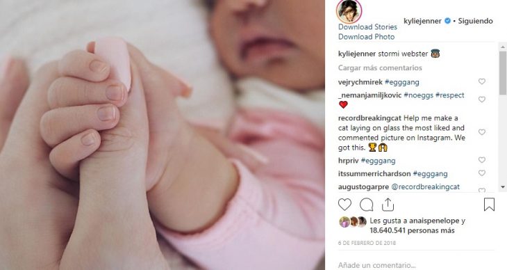 Un huevo le quita el récord de la foto más likeada a Kylie Jenner en Instagram