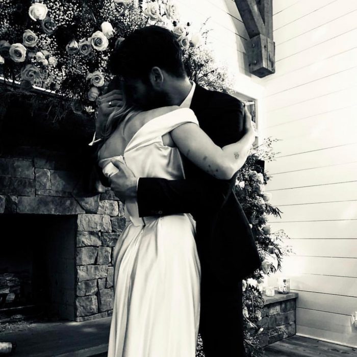 Liam y Miley el día de su boda