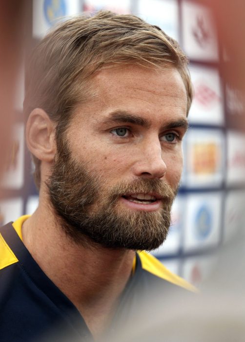 Olof Mellberg, hombre nórdico de cabello rubio corto y barba