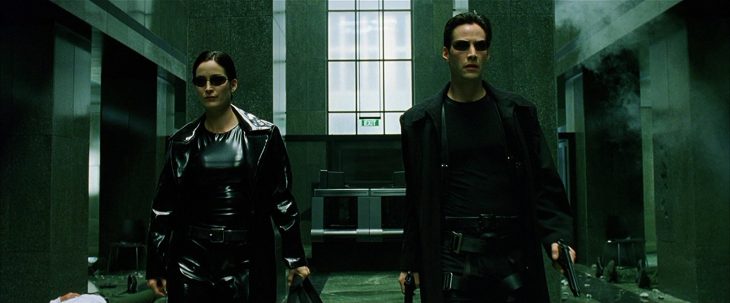 Escena de la película de Matrix