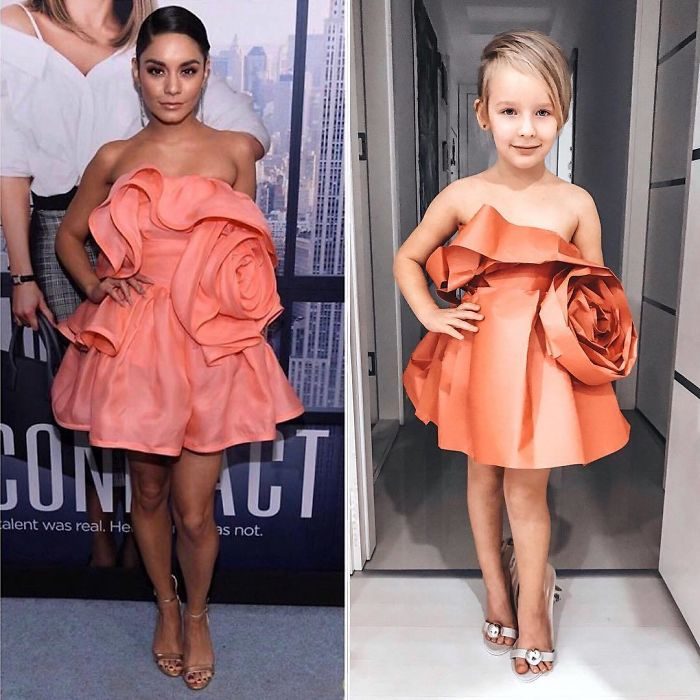 Mamá e hija recrean fotos de famosas en la alfombra roja 