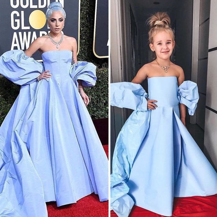 Mamá e hija recrean fotos de famosas en la alfombra roja 