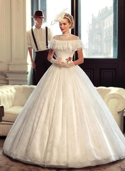 vestidos de novia inspirados en los años 40 que son hermosos