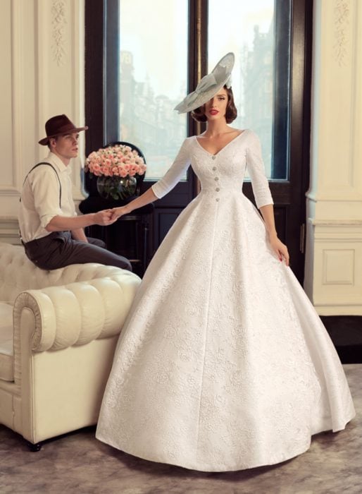 vestidos de novia inspirados en los años 40 que son hermosos