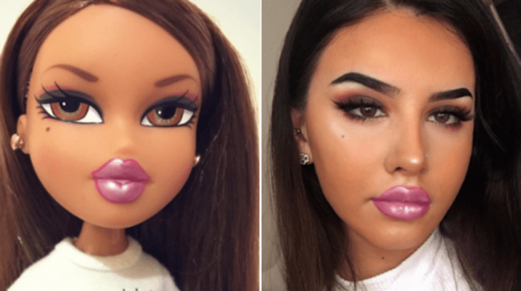 bratz muñeca con maquillaje reto 