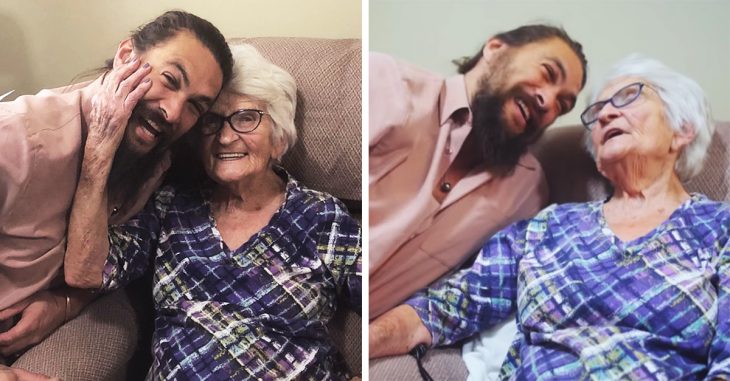 Jason Momoa demuestra que la familia no se olvida y visita a su abuela en Iowa