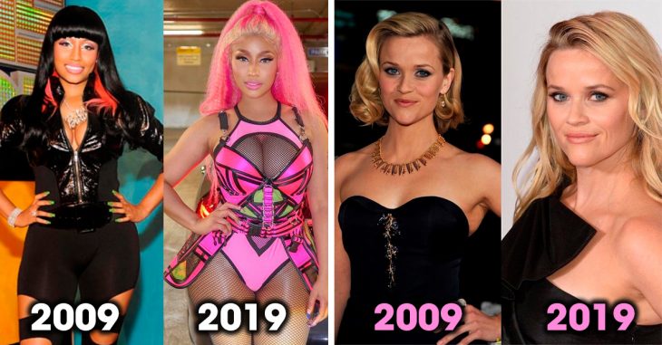 #10yearschallenge así es como se veían las celebridades hace 10 años y ahora