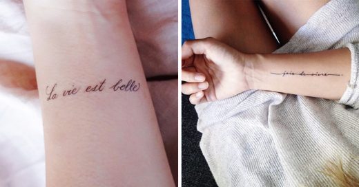 14 Tatuajes con frases en el idioma más romántico de todos: ¡francés! 