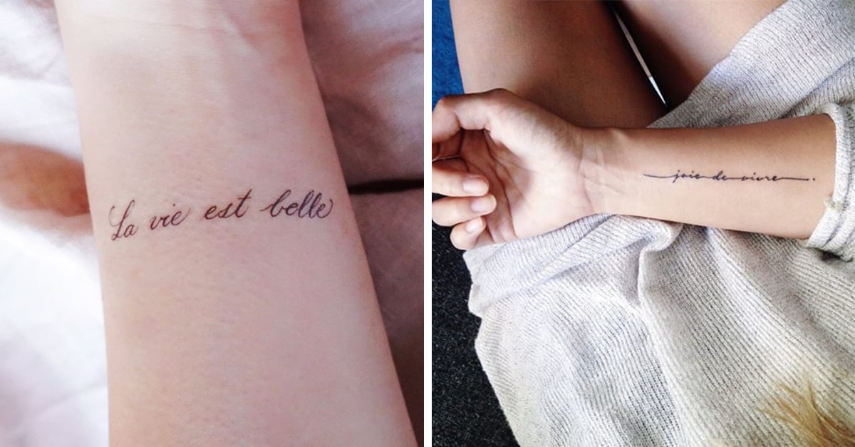 14 Discretos tatuajes para mujer con frases en francés