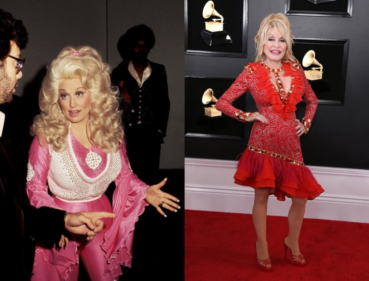 Cuánto cambiaron las celebridades en su primer y último Grammy, Dolly Parton