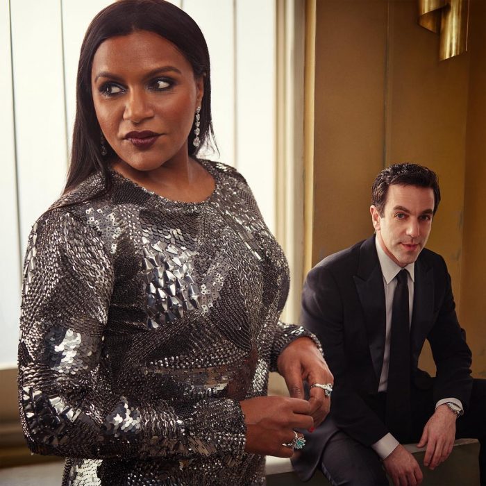 Famosos en los Oscar 2019 fotografiados por Vanity Fair, Mindy Kaling y BJ Novak