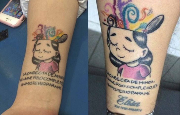 tatuajes sobre autismo caricatura niña 