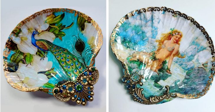 Artista utiliza conchas de mar para crear hermosas piezas decorativas