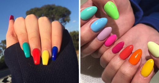 Tendencia uñas arcoíris