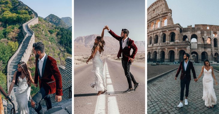 Imagina viajar un año por 33 países en tu luna de miel; esta pareja lo hizo