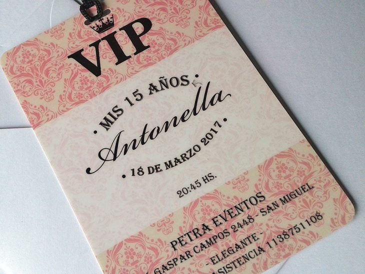 pases invitación de pases de xv años 