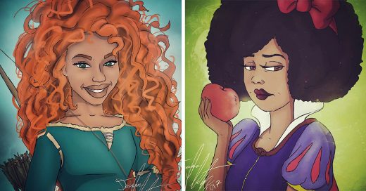 Recreó a las princesas Disney como mujeres de tez oscura y lucen hermosas