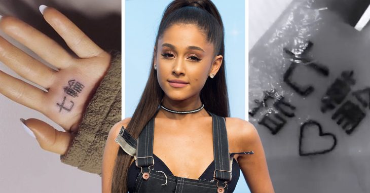 Ariana Grande intentó arreglar tatuaje de parrilla japonesa