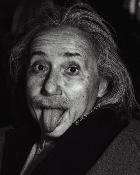 Albert Einstein en blanco y negro