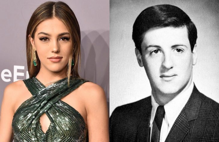 Sistine Rose Stallone y Sylvester Stallone joven, famosos jóvenes