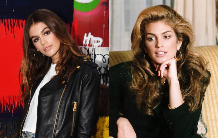 Kaia Jordan Gerber y Cindy Crawford joven, famosos jóvenes