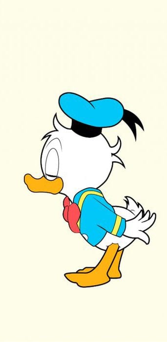 Fondo de pantalla para el celular de los personajes del pato Donald y Daisy mandándose un beso