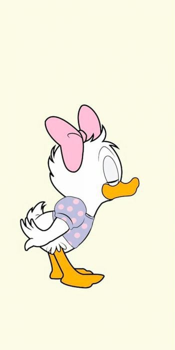 Fondo de pantalla para el celular de los personajes del pato Donald y Daisy mandándose un beso