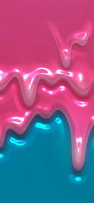 Fondo de pantalla de celular pintura derramada de color rosa y azul 