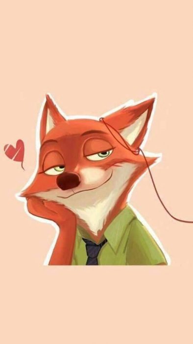 Fondo de pantalla de celular del zorro Nick de la cinta Zootopia