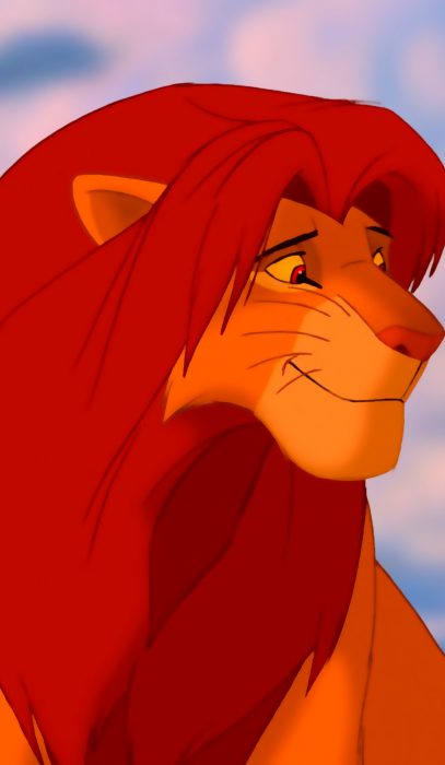 Fondo de pantalla para el celular con el personaje de Simba de El Rey León