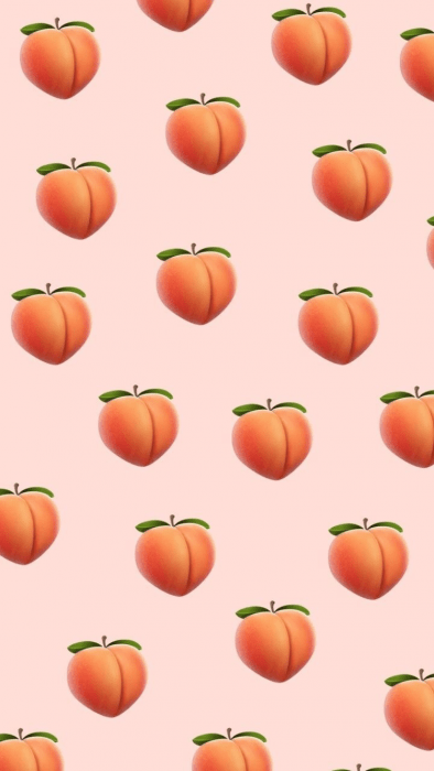 Fondos de pantalla para celular, wallpaper de emoji de durazno en fondo color rosa