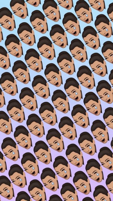 Fondos de pantalla para celular, wallpaper de emoji de Kim Kardashian llorando