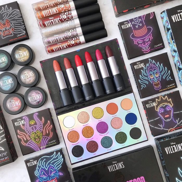 Colección completa del maquillaje de los villanos de Disney de la marca ColourPop