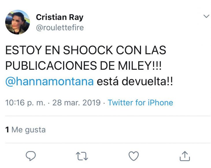 Tuit sobre la conmoción del nuevo look de Miley Cyrus