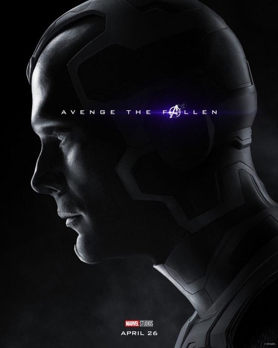 Hombre usando casco espacial, Vision, Paul Bettany, Póster oficial de la película Avengers Endgame