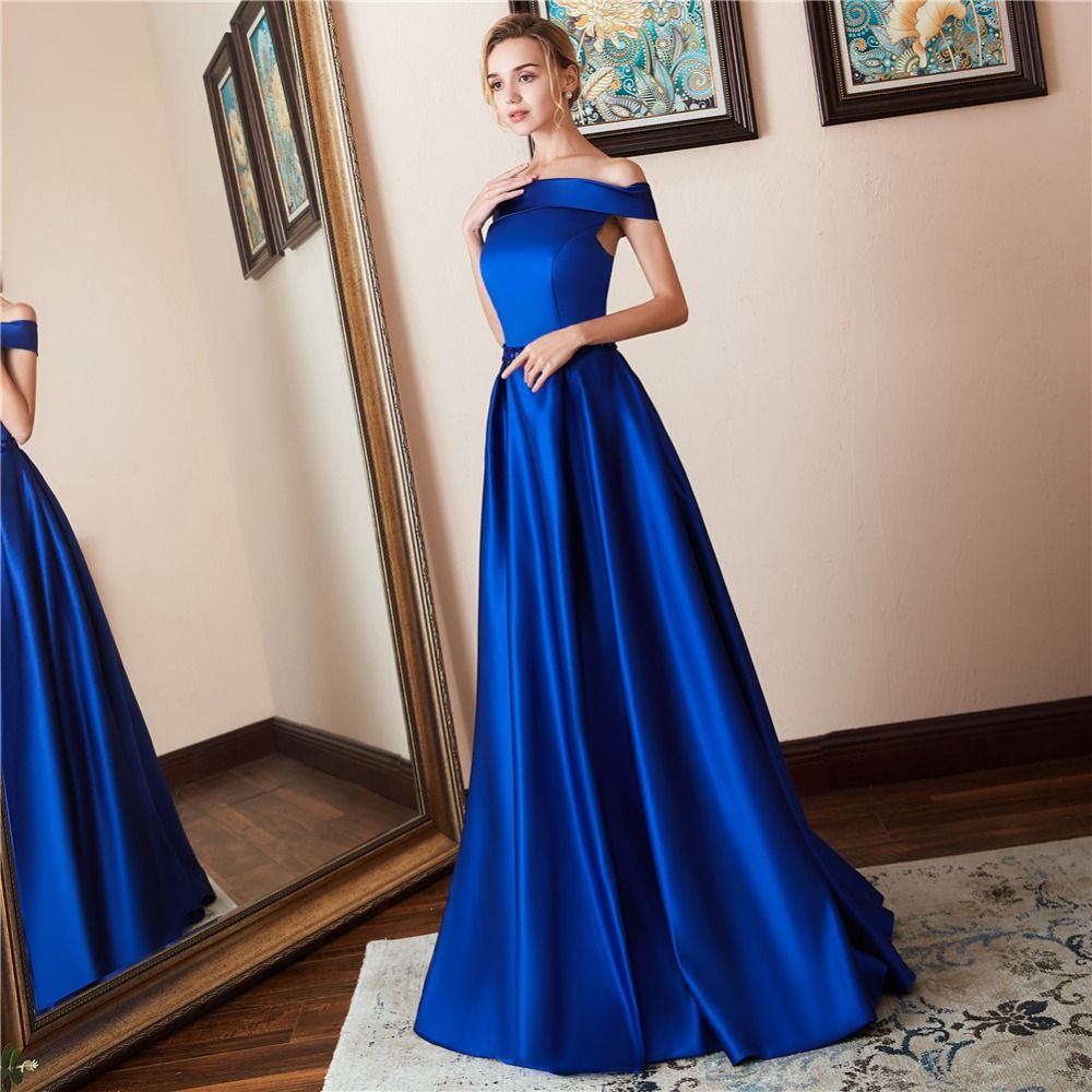 Camello obturador Sui Bonitos y elegantes vestidos azul royal para tu graduación