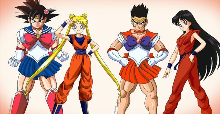 Ilustrador crea el mejor crossover la historia junto a 'Dragon Ball y Sailor Moon'
