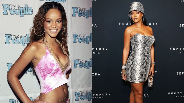 Rihanna cuando era joven vs actualmente 