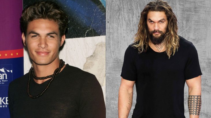 Jason momoa cuando era joven vs actualmente 