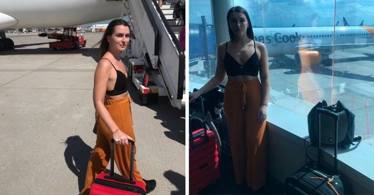 La amenazan con bajarla del avión por considerar su ropa inapropiada para el vuelo