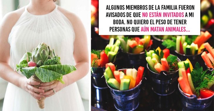 Novia vegana prohíbe la entrada a su boda a familiares y amigos que comen carne