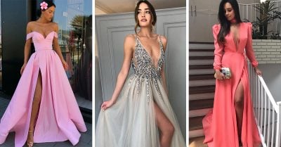 15 Lindos vestidos extra largos para ser la envidia en tu graduación