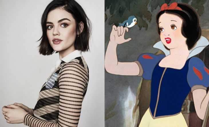 Princesas Disney si fueran famosas de la vida real, actriz Lucy Hale como Blancanieves