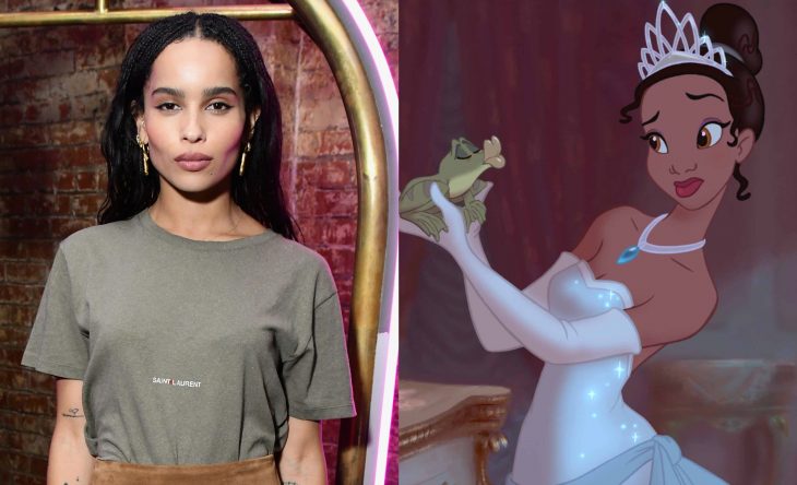 Princesas de películas Disney si fueran famosas de la vida real, Zoë Kravitz como Tiana de La princesa y el sapo